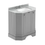 750mm 3-Door Angled Unit & Marble Top 3TH