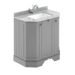 750mm 3-Door Angled Unit & Marble Top 1TH