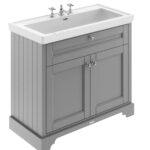 1000mm 2-Door Unit & Classic Fireclay Basin 3TH