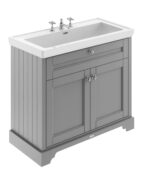 1000mm 2-Door Unit & Classic Fireclay Basin 3TH