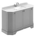 1200mm 4-Door Angled Unit & Marble Top 1TH