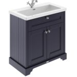 800mm 2-Door Unit & Contemporary Fireclay Basin 1TH
