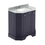 750mm 3-Door Angled Unit & Marble Top 3TH