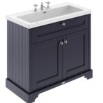 Hudson Reed Old London 1000mm 2-Door Unit & Contemporary Fireclay Basin 3TH