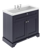 Hudson Reed Old London 1000mm 2-Door Unit & Contemporary Fireclay Basin 3TH