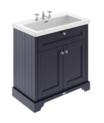 Hudson Reed Old London 800mm 2-Door Unit & Contemporary Fireclay Basin 3TH