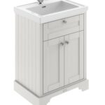 600mm 2-Door Unit & Contemporary Fireclay Basin 1TH