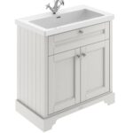 800mm 2-Door Unit & Contemporary Fireclay Basin 1TH