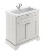 800mm 2-Door Unit & Contemporary Fireclay Basin 1TH