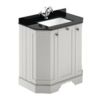 750mm 3-Door Angled Unit & Marble Top 1TH