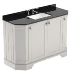 1200mm 4-Door Angled Unit & Marble Top 3TH