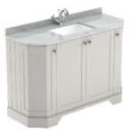 Hudson Reed Old London 1200mm 4-Door Angled Unit & Marble Top 1TH