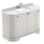 1200mm 4-Door Angled Unit & Marble Top 1TH