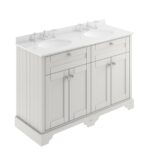 Hudson Reed Old London 1200mm Cabinet & Double Marble Top (3TH)