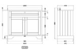 Hudson Reed Old London 1000mm Cabinet & Marble Top (3TH) - Image 2