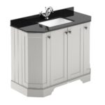 1000mm 4-Door Angled Unit & Marble Top 1TH