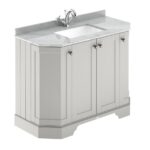 1000mm 4-Door Angled Unit & Marble Top 1TH