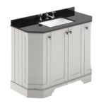 1000mm 4-Door Angled Unit & Marble Top 3TH