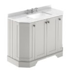 1000mm 4-Door Angled Unit & Marble Top 3TH