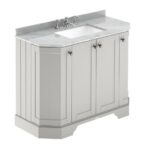 1000mm 4-Door Angled Unit & Marble Top 3TH