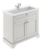 1000mm 2-Door Unit & Contemporary Fireclay Basin 1TH