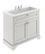 1000mm 2-Door Unit & Contemporary Fireclay Basin 3TH