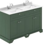 Hudson Reed Old London 1200mm Cabinet & Double Marble Top (1TH)