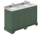 Hudson Reed Old London 1200mm Cabinet & Double Marble Top (1TH)