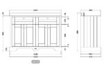Hudson Reed Old London 1200mm Cabinet & Double Marble Top (1TH) - Image 2