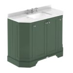 1000mm 4-Door Angled Unit & Marble Top 3TH