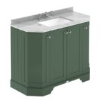 1000mm 4-Door Angled Unit & Marble Top 3TH