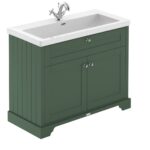 1000mm 2-Door Unit & Contemporary Fireclay Basin 1TH