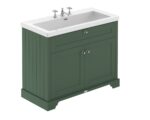 1000mm 2-Door Unit & Contemporary Fireclay Basin 3TH