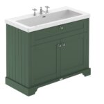 1000mm 2-Door Unit & Contemporary Fireclay Basin 3TH