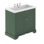 800mm 2-Door Unit & Contemporary Fireclay Basin 3TH