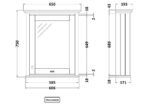 600mm Mirror Cabinet - Image 2