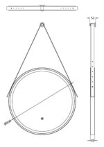 600mm Round Illuminated Mirror - Image 4