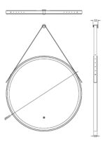 800mm Round Illuminated Mirror - Image 4