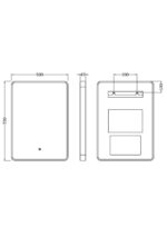 Brushed Brass Frame LED Mirror - 700 x 500mm - Image 3