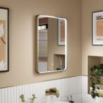 Brushed Brass Frame LED Mirror - 700 x 500mm - Image 2