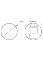 Brushed Brass Frame LED Mirror - 600mm - Image 2