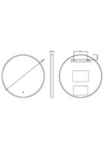 Black Frame LED Mirror - 800mm - Image 3