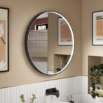 Black Frame LED Mirror - 800mm - Image 2