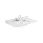 800mm Floor Standing 2-Drawer Vanity with Marble Worktop Basin - Image 2