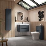 800mm Wall Hung 2 Drawer Vanity & Polymarble Basin - Image 4