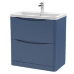 800mm Floor Standing 2 Drawer Vanity & Ceramic Basin
