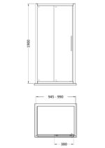 Apex 1000mm Sliding Door - Image 2