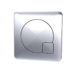 Square Dual Flush Chrome Push Button