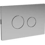 Chrome Round Plate for Pneumatic Dual Flush