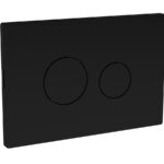 Matt Black Round Plate for Pneumatic Dual Flush